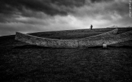 amager_strand_arch_stone_and_cyclist_BN.JPG